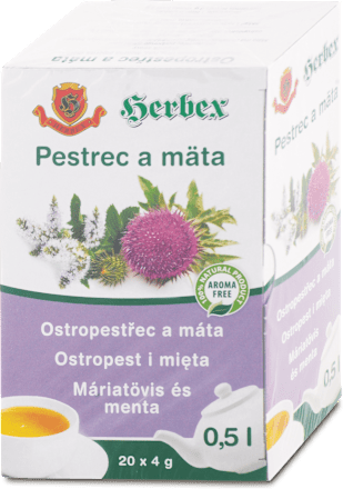 Bylinný čaj Pestrec a mäta Herbex