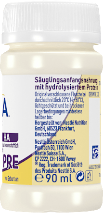Anfangsmilch Expert HA Pre trinkfertig, von Geburt an, 32x90ml Nestlé BEBA