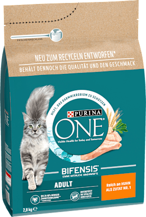 Trockenfutter Katze Bifensis Adult Reich an Huhn PURINA ONE