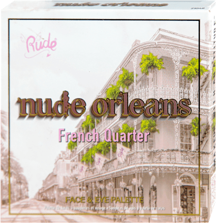 nude orleans French Quarter paleta senki za oči i za konturisanje lica Rude