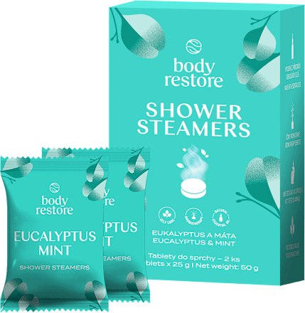 tablety do sprchy Eukalyptus a Máta 2x50 g body restore