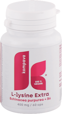 Kapsuly L-lysine Extra Echinacea purpurea + B6 400 mg Kompava