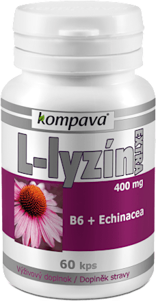 Kapsuly L-lysine Extra Echinacea purpurea + B6 400 mg Kompava