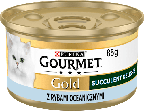 Karma dla kotów dorosłych z rybami oceanicznymi Gourmet GOLD Succulent Delights  Purina Gourmet