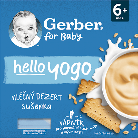 hello yogo mléčný dezert se sušenkami 4x100g Gerber