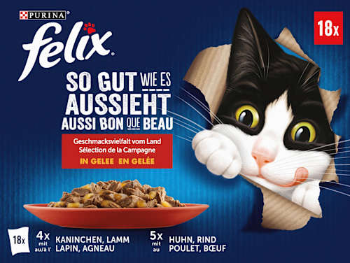 Geschmacksvielfalt vom Land in Gelee, Multipack (18x85 g) Felix