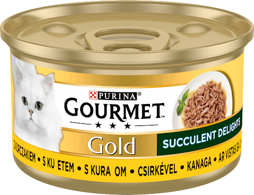 Karma dla kotów dorosłych z kurczakiem Gourmet GOLD Succulent Delights  Purina Gourmet
