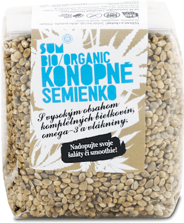 Bio Konopné semienka - nelúpané Sum