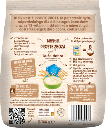 Kleik ryżowy, bez mleka po 6. miesiącu Proste Zboża Nestlé