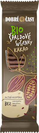 Bio Špaldové sušienky kakao Dobré časy