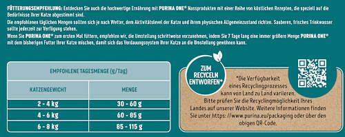 Trockenfutter Katze mit Huhn & Vollkorn Getreide, Adult  PURINA ONE
