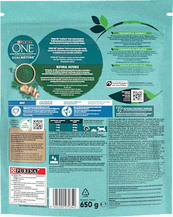 Trockenfutter Katze mit Huhn & Spirulina, dual nature natural defense PURINA ONE