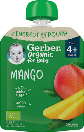 Bio gyümölcspüré mangó 4 hónapos kortól Gerber Organic