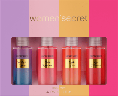 Darčekové balenie dámskych telových sprejov - 4x50 ml women'secret