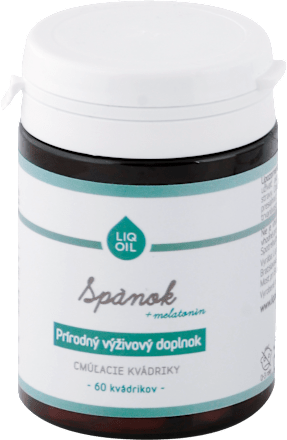 Cmúľacie kvádriky spánok + melatonín LIQOIL