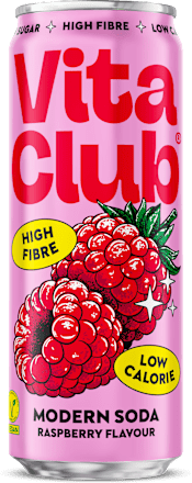 soda s příchutí malina Vita Club