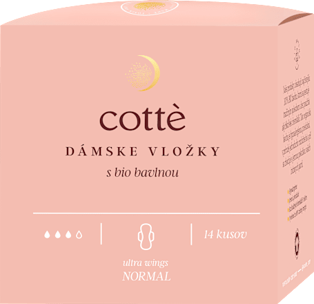 Hygienické vložky ultra wings normal cotté