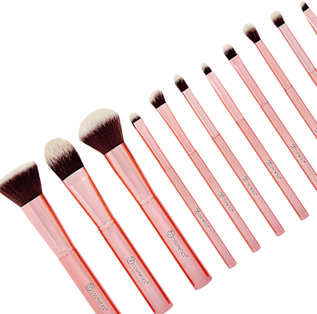 Pinselset Metal Rose & Kosmetiktasche bh cosmetics