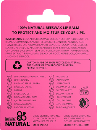 Lippenpflege Granatapfel BEE NATURAL