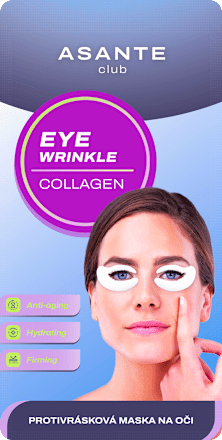 Protivrásková textilná maska pod oči Eye Wrinkle Collagen ASANTE