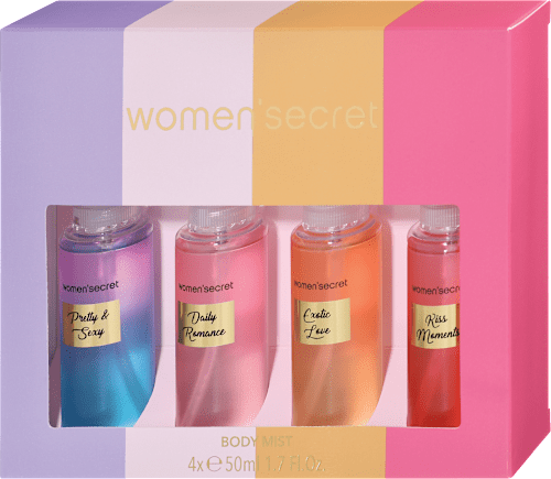 Darčekové balenie dámskych telových sprejov - 4x50 ml women'secret
