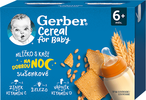 Cereal mliečko s kašou sušienkové  Gerber Cereal