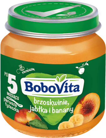 Deserek jabłko banan brzoskwinia po 5. miesiącu Bobovita