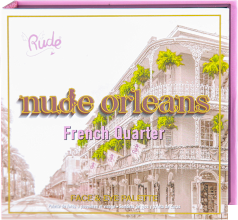 nude orleans French Quarter paleta senki za oči i za konturisanje lica Rude
