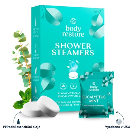 tablety do sprchy Eukalyptus a Máta 2x50 g body restore