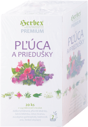 Bylinný čaj Pľúca a priedušky Herbex