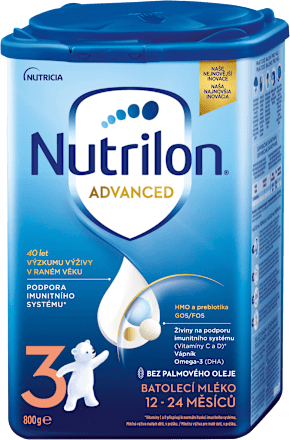 pokračovací mléčná kojenecká výživa 3 Advanced 12m Nutrilon