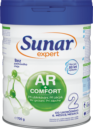 pokračovací mléčná kojenecká výživa 2 Expert AR 6m Sunar