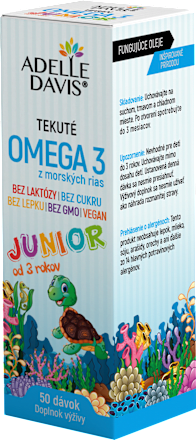 Tekuté Omega 3 z morských rias Junior banán ADELLE DAVIS