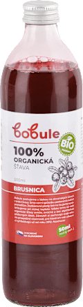 100 % Bio organická šťava Brusnica bobule