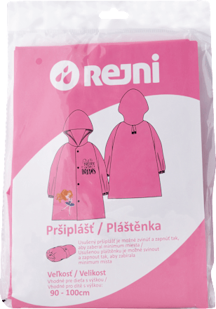 Pršiplášť pre deti - s výškou 90-100 cm, ružová, balerína REJNI
