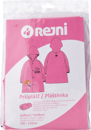 Pršiplášť pre deti - s výškou 100-110 cm, ružová, balerína REJNI