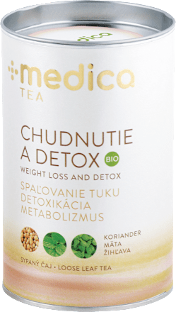 Bio sypaný čaj Chudnutie a detox koriander, mäta a žihľava medica TEA