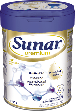 Mliečny nápoj pre malé deti premium 3 Sunar