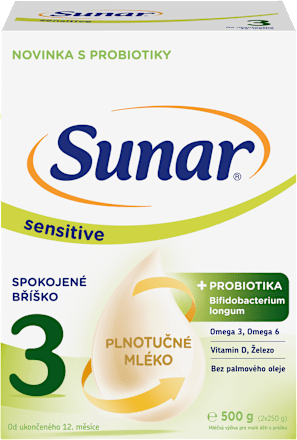 pokračovací mléčná kojenecká výživa 2 Sensitive 12m Sunar