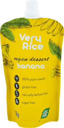 Vegánsky ryžový dezert v kapsičke banana Very Rice