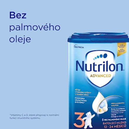 pokračovací mléčná kojenecká výživa 3 Advanced 12m Nutrilon