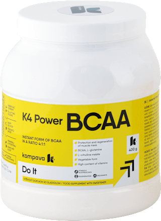 Instantný prášok K4 Power BCAA Do It grep a limetka Kompava