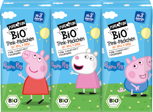Bio nápoj s jablkovo-hruškovou šťavou PURE & FUN