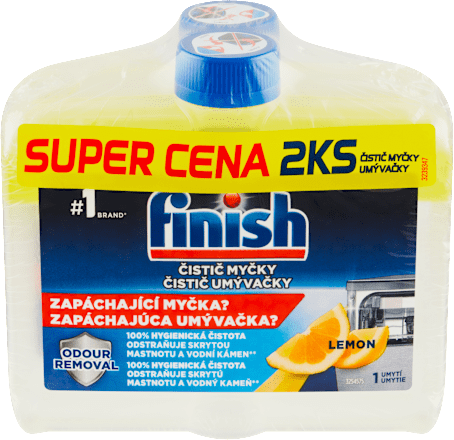 Čistič umývačky riadu Lemon Sparkle, 2 x 250 ml Finish
