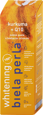 Zubná pasta Whitening :Kurkuma + Q10 Biela perla