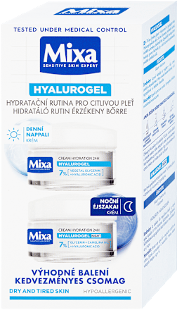 Denný a nočný pleťový krém Hyalurogel Mixa