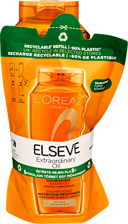 Sampon Exraordinary Oil utántöltővel, száraz hajra L'ORÉAL PARiS ELSEVE