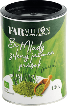 Bio mladý zelený jačmeň v prášku FARMilion Supplements