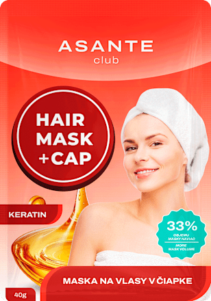 Maska na vlasy v čiapke Keratin  ASANTE