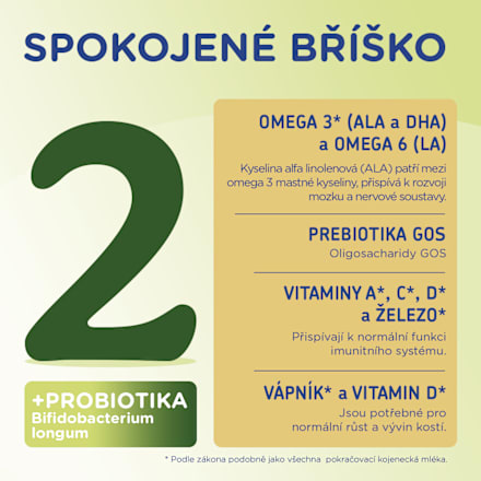 pokračovací mléčná kojenecká výživa 2 Sensitive 6m Sunar